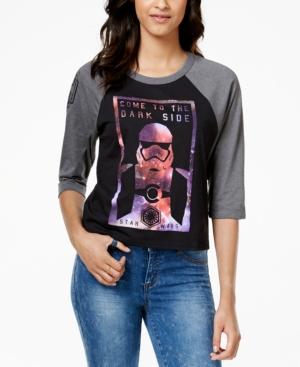 Juniors' Star Wars Dark Side Graphic Baseball T-shirt From Mighty Fine