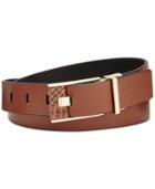 Calvin Klein Reversible Snake-embossed Wrap Leather Belt