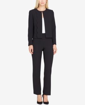 Tahari Asl Scalloped Flyaway Pantsuit