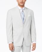 Sean John Men's Classic-fit Stretch Gray Stripe Seersucker Suit Jacket