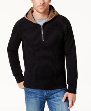 Bs By Blake Shelton Men's Quarter-zip Hooded Sweater