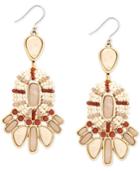 Lucky Brand Gold-tone Stone & Bead Statement Earrings