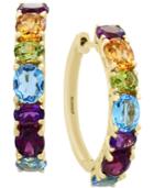 Mosaic By Effy Multi-gemstone Hoop Earrings (4 Ct. T.w.) In 14k Gold