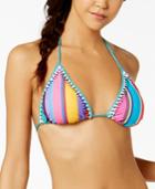 Nanette Lepore Sayulita Serape Striped Triangle Bikini Top Women's Swimsuit