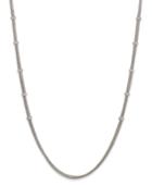Abs By Allen Schwartz Silver-tone Crystal Enhanced Multi-chain Long Length Necklace