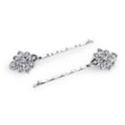 2028 Silver-tone Crystal Bobby Pin