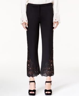 Kobi Lace-trim Straight-leg Pants, Created For Macy's
