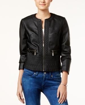 Jou Jou Embossed Faux-leather Jacket
