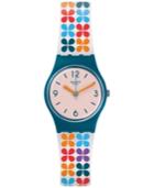 Swatch Women's Swiss Paseo De Gracia Multicolor Print Silicone Strap Watch 25mm Ln151