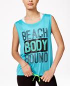 Material Girl Active Juniors' Graphic Tie-front Tank Top, Only At Macy's