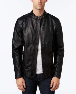 American Rag Men's Faux Leather Bomber Jacket, Only At Macy's