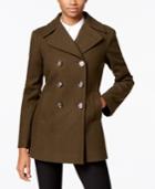 Kenneth Cole Double-breasted Peacoat, Created For Macy's