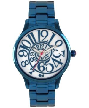 Betsey Johnson Women's Blue Stainless Steel Bracelet Watch 40mm Bj00040-20