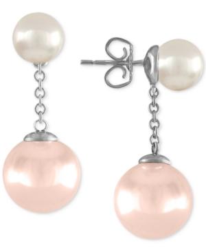 Majorica Gold-plated Imitation Pearl Drop Earrings (also Available In Silver-plated, Green-plated And Pink-plated)