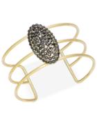 Inc International Concepts Gold-tone Glittery Pave Cuff Bracelet, Created For Macy's