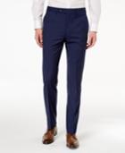 Calvin Klein Men's Slim-fit Stretch Mini-grid Dress Pants