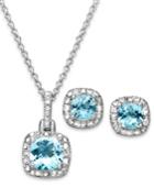 Sapphire (3 Ct. T.w.) And Diamond Accent Jewelry Set In Sterling Silver (also In Blue Topaz)