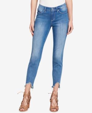 Jessica Simpson Juniors' Kiss Me Asymmetrical-hem Skinny Jeans