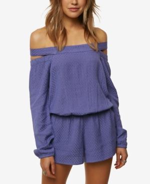 O'neill Juniors' Ellsworth Textured Off-the-shoulder Romper