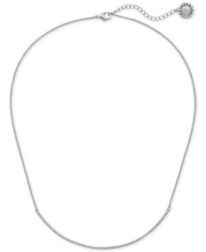 Bcbgeneration Silver-tone Pave Bar Collar Necklace