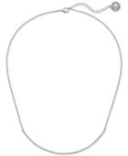 Bcbgeneration Silver-tone Pave Bar Collar Necklace