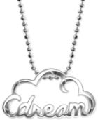 Alex Woo Dream Cloud Pendant Necklace In Sterling Silver