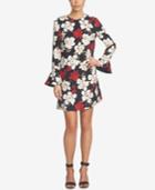 Cece Ruffled Floral-print Shift Dress