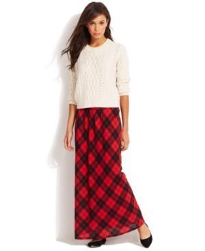 Qmack Skirt, Buffalo-plaid Maxi