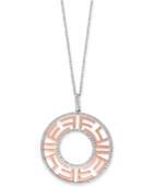 Pave Rose By Effy Diamond Two-tone Pendant Necklace (1/2 Ct. T.w.) In 14k Gold