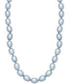 Honora Style Sky Blue Cultured Freshwater Pearl Necklace In Sterling Silver (7-8mm)