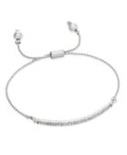 Inc International Concepts Silver-tone Curved Pave Bar Slider Bracelet, Only At Macy's