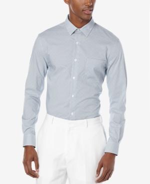 Perry Ellis Men's Dobby Square Long-sleeve Shirt