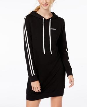 Material Girl Juniors' Varsity-stripe Hoodie Dress, Created For Macy's