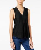 Armani Exchange Sleeveless V-neck Top, A Macy's Exclusive
