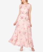 Tahari Asl Floral A-line Gown