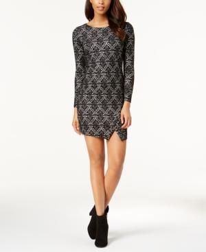 Kensie Printed Faux-wrap Dress