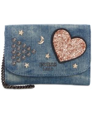Guess In Love Denim Double Date Wallet