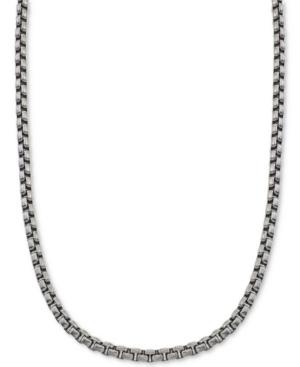 Esquire Men's Jewelry Large Box-link Chain In Stainless Steel, Only At Macy's