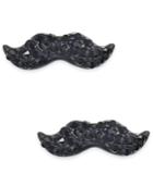 Kate Spade New York Dress The Part Black-tone Mustache Stud Earrings