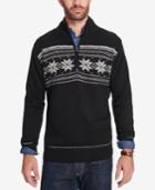 Weatherproof Vintage Men's Snowflake Quarter-zip Sweater
