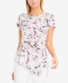Two By Vince Camuto Printed Asymmetrical Top