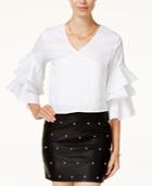 Shift Juniors' Ruffle-sleeve Top, Created For Macy's