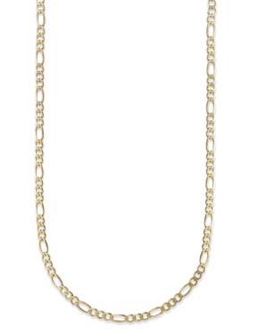Men's 14k Gold Necklace, 3-9/10mm Figaro Chain