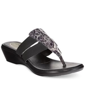 Callisto Lindaa Wedge Thong Sandals Women's Shoes