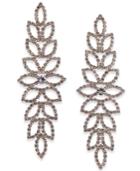Thalia Sodi Gold-tone Pave Leaf Drop Earrings, Created For Macy's