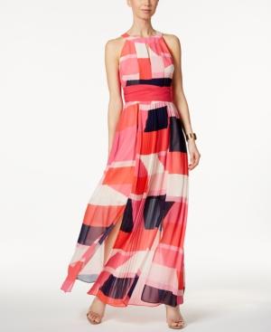 Vince Camuto Printed Keyhole Maxi Dress