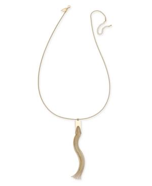 Thalia Sodi Gold-tone Pave Fringe Pendant Necklace, Created For Macy's