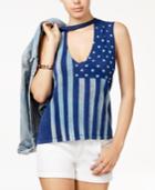 Project Social T Stars & Stripes Stamped Muscle Tank Top