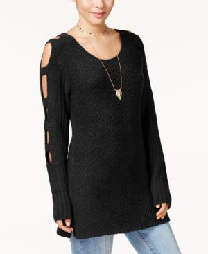 Almost Famous Juniors' Ladder-sleeve Sweater