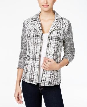 Style & Co. Jacquard Plaid Blazer, Only At Macy's